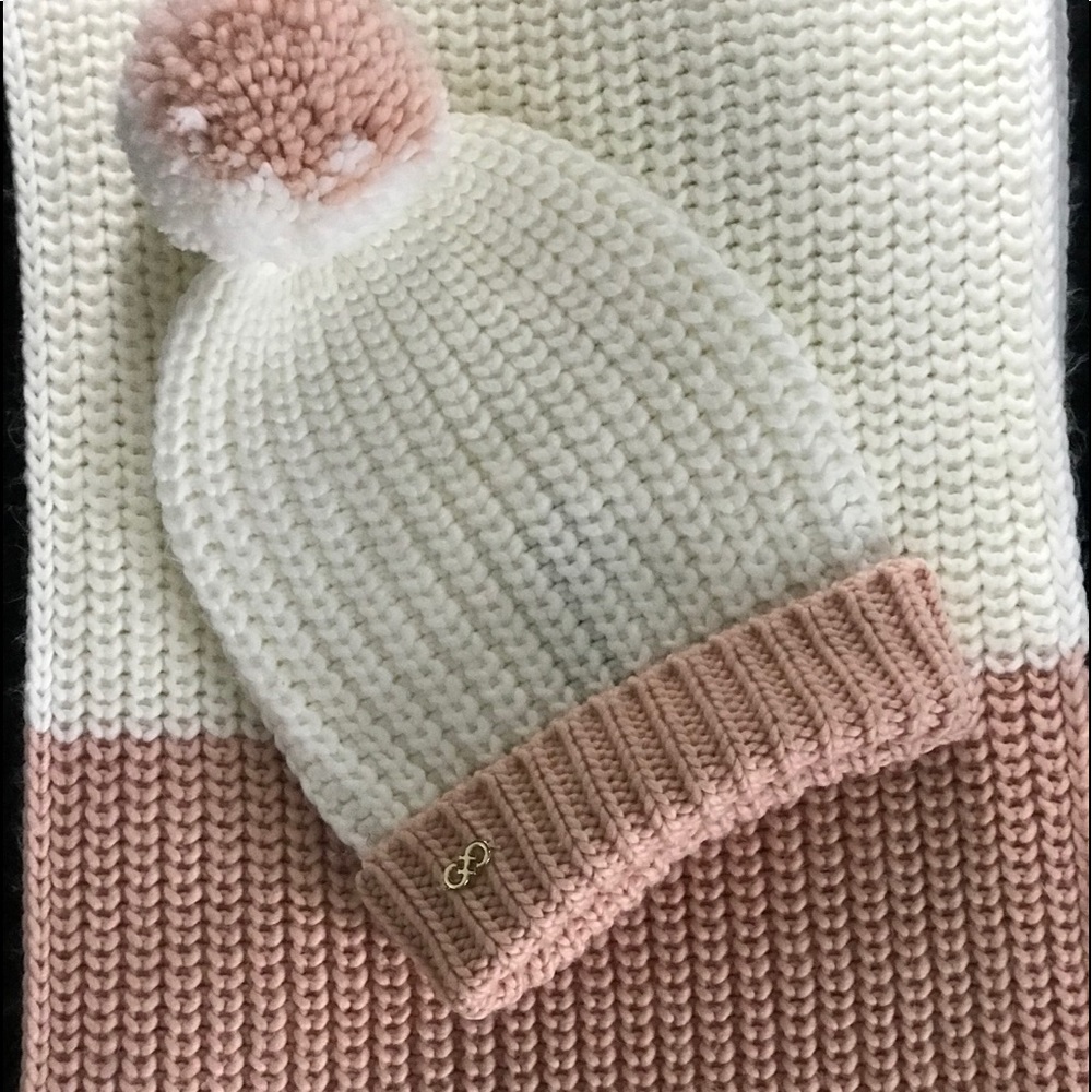 Cole HAAN winter hat & blanket scarf.